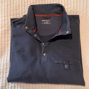 UNTUCK It Men’s Snap Fleece Pullover - Navy - Size XXL